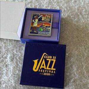 Disney Club 33 Jazz Festival 2020 Pin - Blue and Yellow